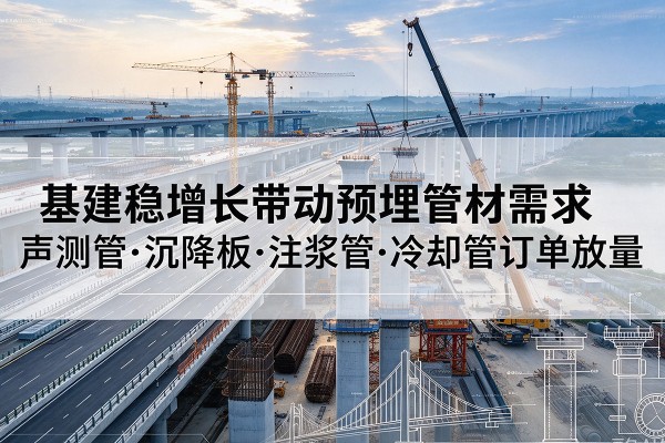 利辛基建稳增长带动预埋监测管材需求，声测管、沉降板、注浆管订单持续放量